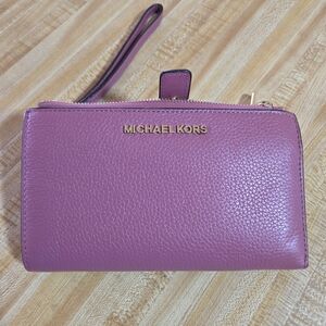 Michael Kors Mauve Leather Wristlet